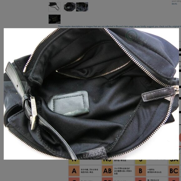 FENDI Mamma Baguette Shoulder Bag Nylon Black 2321 26566 009 Auth VINTAGE - Picture 12 of 16